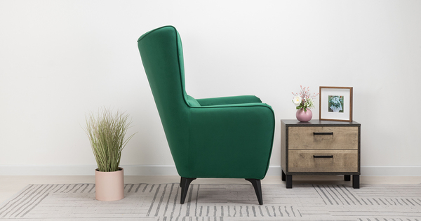 Кресло для отдыха Феличе ТК 529 велюр Велутто 33 темно-зеленый малахитовый