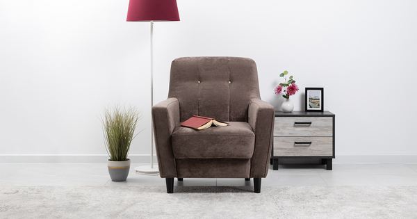 Кресло для отдыха Арно ТК 564 велюр Лаки 06 коричневый перламутр