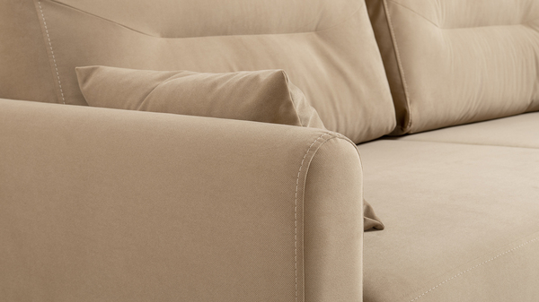 Диван-кровать прямой Барселона ТД 670 велюр Diagonal 290 бежевый