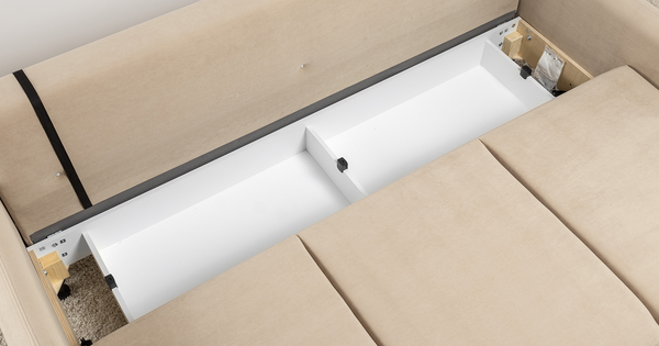 Диван-кровать прямой Дакота ТД 582 велюр Vendetta 02 кремовый, Riga 1598 z1 col 6 бежевый, Romeo 02