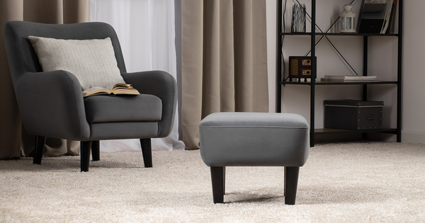 Пуф Дакота ТП 586 велюр Vendetta 11 графитовый серый