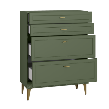 Гостиная Марион композиция 1 дымчатый зеленый K521, олива шагрень AG 1050 ПВХ, белый PE шагрень (собирается на любую сторону)