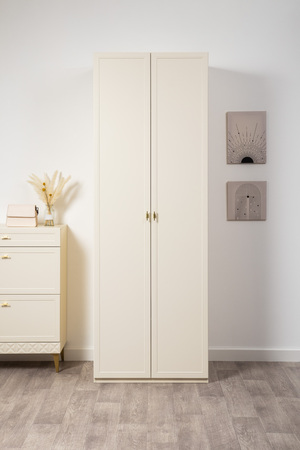 Шкаф двустворчатый Марион 16.340.02 слоновая кость С341 PE, слоновая кость 6898 ПВХ