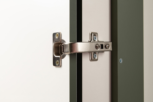 Шкаф угловой Марион 16.339 дымчатый зеленый K521, олива шагрень AG 1050 ПВХ (собирается на любую сторону)