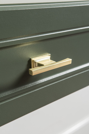 Стол-консоль Марион 12.318 дымчатый зеленый K521, олива шагрень AG 1050 ПВХ