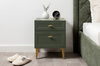 Тумба прикроватная Марион 16.14 дымчатый зеленый K521, олива шагрень AG 1050 ПВХ, белый PE шагрень