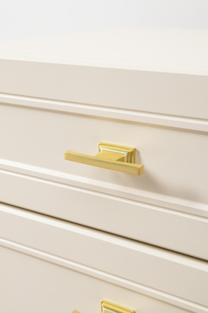 Тумба прикроватная Марион 16.14 слоновая кость С341 PE, слоновая кость 6898 ПВХ, белый PE шагрень