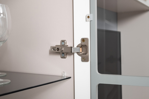 Шкаф-витрина Ричфорд 16.396 кашемир 5981 BS, моно керамика D166-2 ПВХ (собирается на любую сторону)