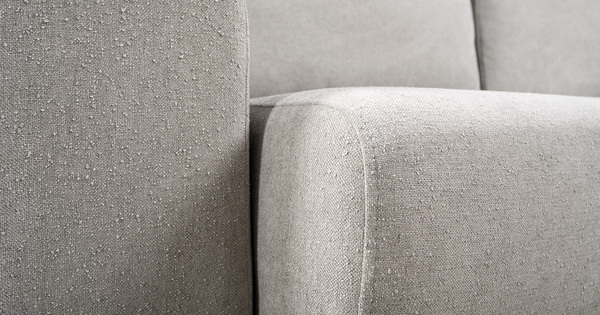 Диван-кровать прямой Тэдди 1506 композиция 1, букле Pique 011 серый, модульная система